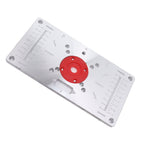 Router Table Insert Plate Woodworking Aluminum Router Plate with 4 Insert Rings for Wood Trimming Milling Slotting