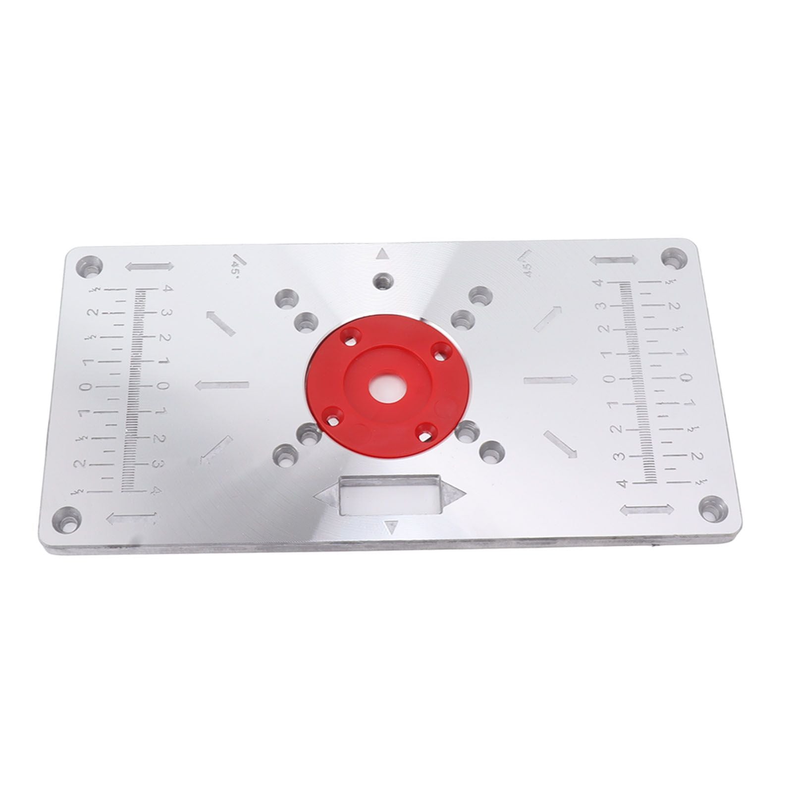 Router Table Insert Plate Woodworking Aluminum Router Plate with 4 Insert Rings for Wood Trimming Milling Slotting