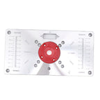 Router Table Insert Plate Woodworking Aluminum Router Plate with 4 Insert Rings for Wood Trimming Milling Slotting