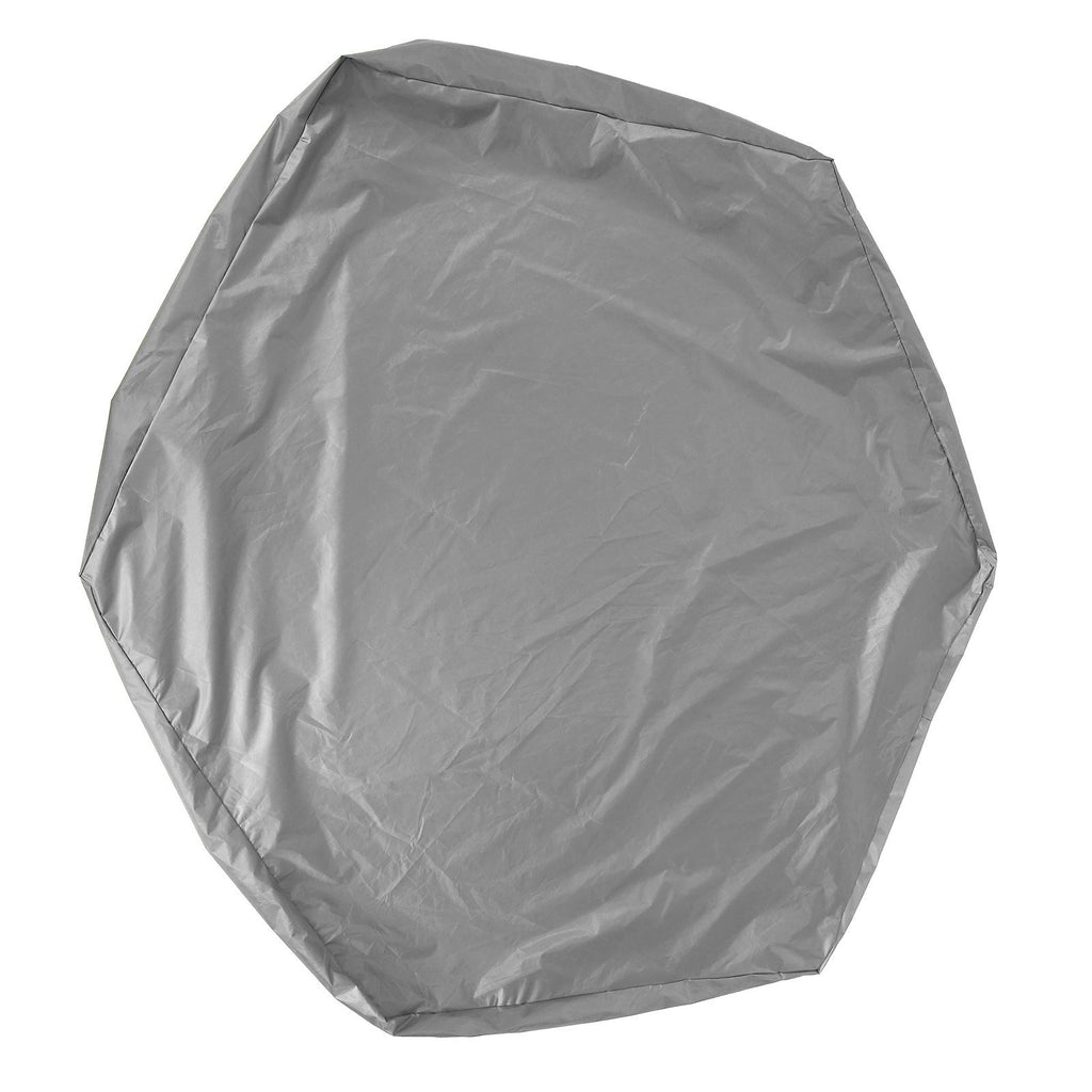 Sandbox Cover Hexagon Sandpit Sand Toys Cover Waterproof Pool Cover with Drawstring for Outdoor Garden Grey