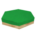 Sandbox Cover Hexagon Sandpit Sand Toys Cover Waterproof Pool Cover with Drawstring for Outdoor Garden Green