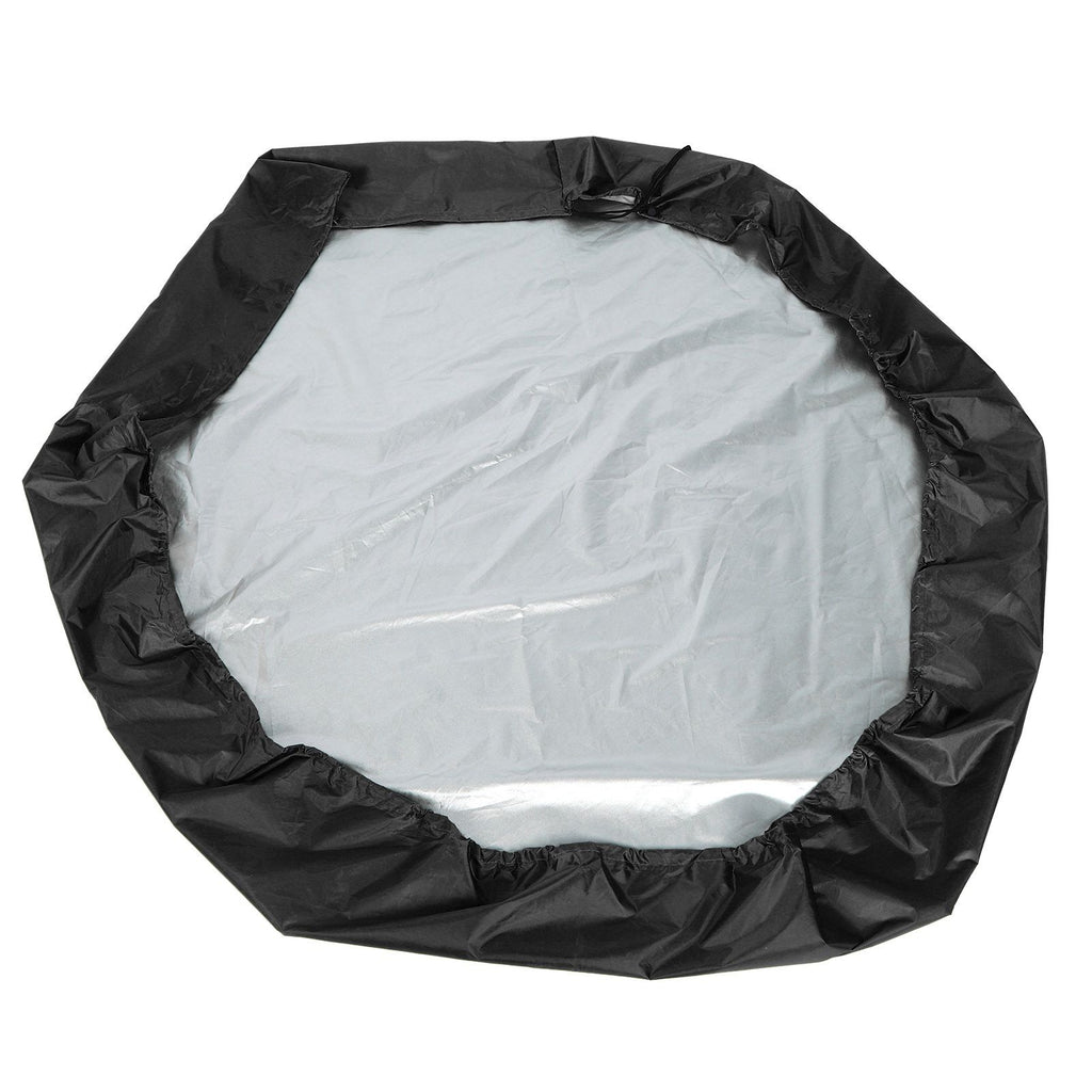 Sandbox Cover Hexagon Sandpit Sand Toys Cover Waterproof Pool Cover with Drawstring for Outdoor Garden Black