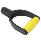 Shovel D Grip Handle 32mm Inner Diameter Silicone Grip Reinforcement Snow Shovel Handle Replacement for Digging Raking Tool Yellow Black