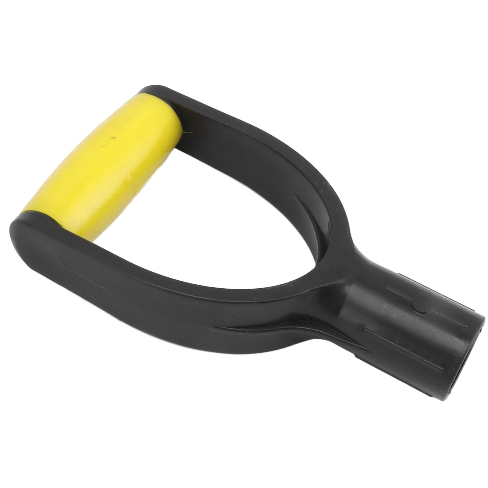 Shovel D Grip Handle 32mm Inner Diameter Silicone Grip Reinforcement Snow Shovel Handle Replacement for Digging Raking Tool Yellow Black