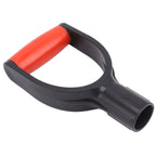 Shovel D Grip Handle 32mm Inner Diameter Silicone Grip Reinforcement Snow Shovel Handle Replacement for Digging Raking Tool Red Black