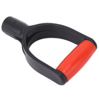 Shovel D Grip Handle 32mm Inner Diameter Silicone Grip Reinforcement Snow Shovel Handle Replacement for Digging Raking Tool Red Black