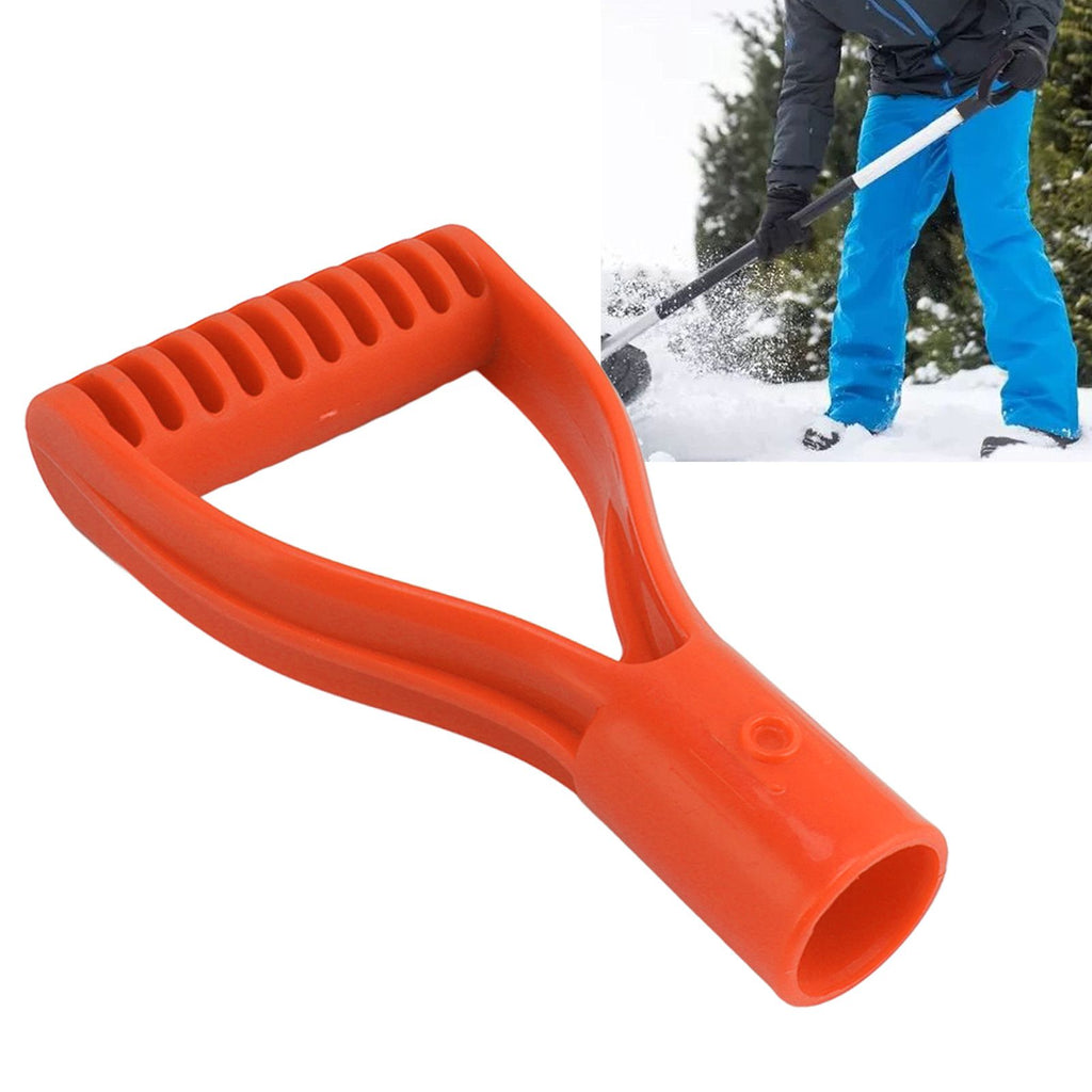 Spade Handle Plastic 32mm Inner Diameter D Grip Handle Shovel Handle Replacement for Snow Shovel Digging Raking Orange