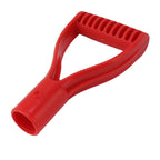 Spade Handle Plastic 32mm Inner Diameter D Grip Handle Shovel Handle Replacement for Snow Shovel Digging Raking Red