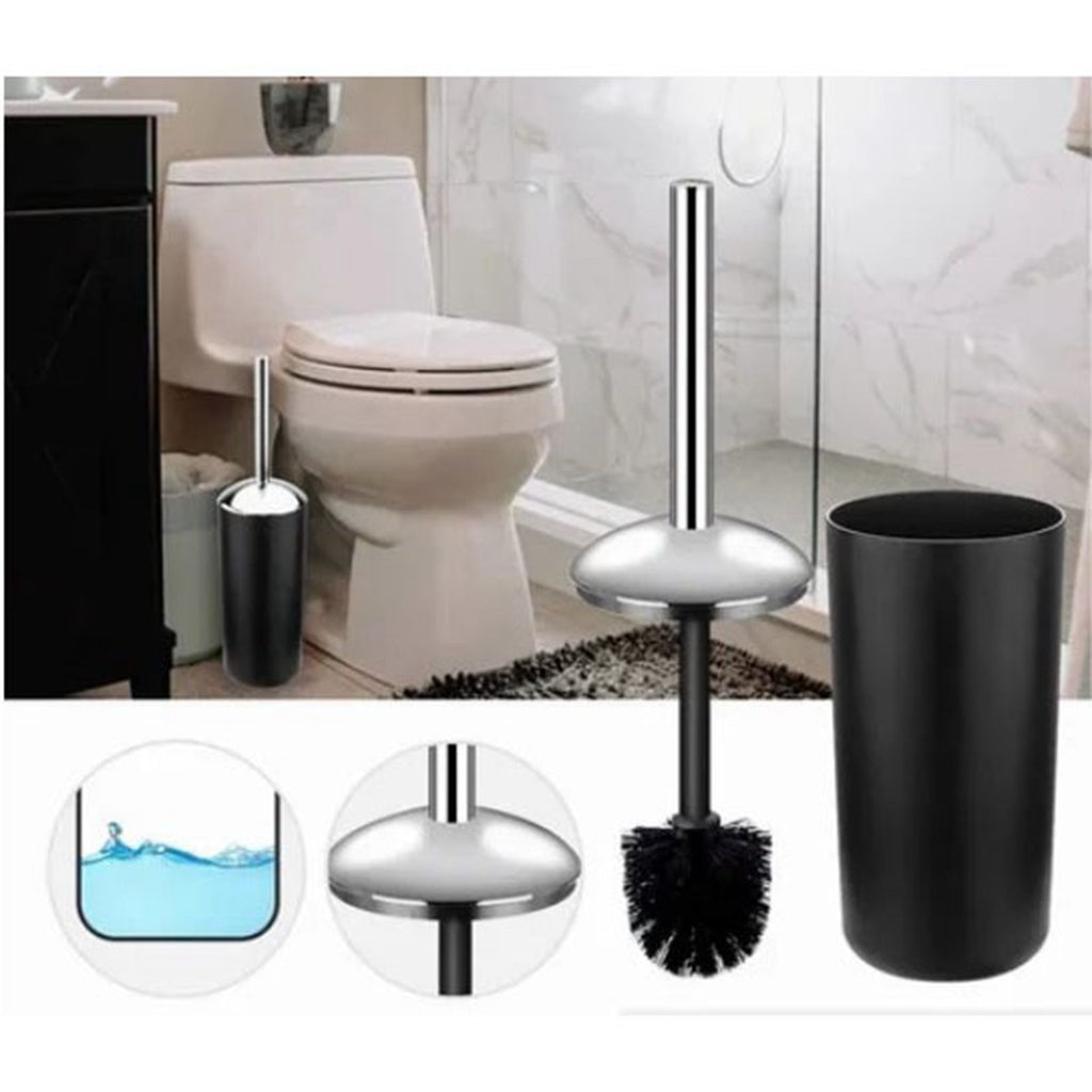 Trash Can Toothbrush Holder Set Toilet Brush Soap Box Lotion Dispenser Black Hotel Bathroom Accessories