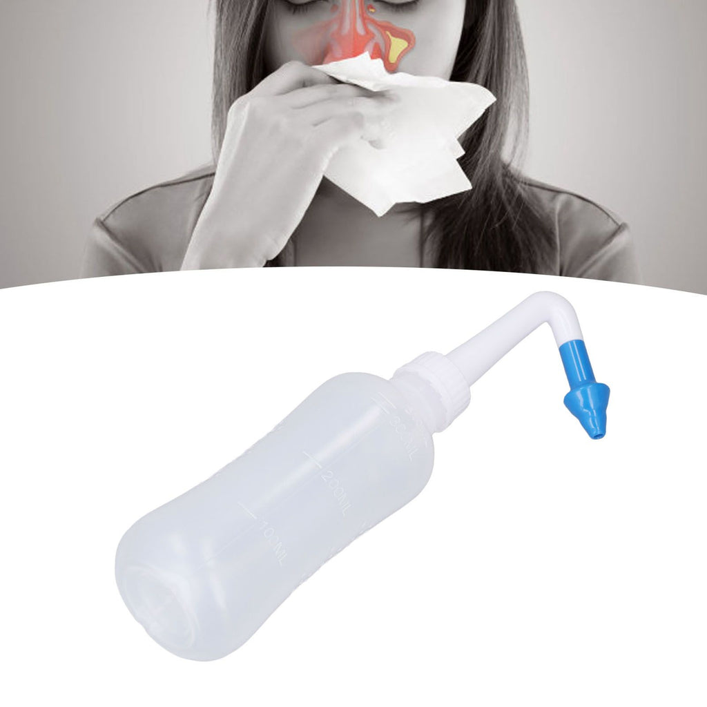 Nose Wash Cleaner 300ml Nasal Nose Wash Bottle for Household Adults Children Cleaning Blue Nose with One Hole