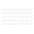 50pcs Slatwall Hooks Slot Plate Hook Slotted Plate Single Wire Hooks for Retail Display 15cm 3.3mm Diameter Silver