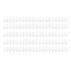 50pcs Slatwall Hooks Slot Plate Hook Slotted Plate Single Wire Hooks for Retail Display 15cm 3.3mm Diameter Silver