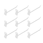 50pcs Slatwall Hooks Slot Plate Hook Slotted Plate Single Wire Hooks for Retail Display 15cm 3.3mm Diameter Silver