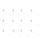 50pcs Slatwall Hooks Slot Plate Hook Slotted Plate Single Wire Hooks for Retail Display 15cm 3.3mm Diameter Silver