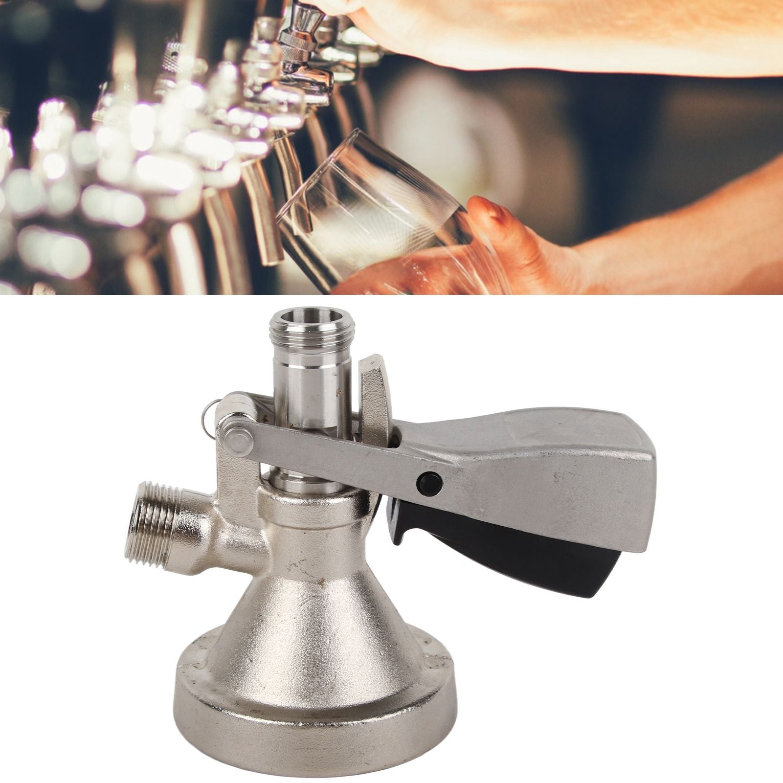 G System Keg Coupler Stainless Steel Probe Brass G Type Home Brewin Beer Keg Tap Dispenser Distributor Coupler