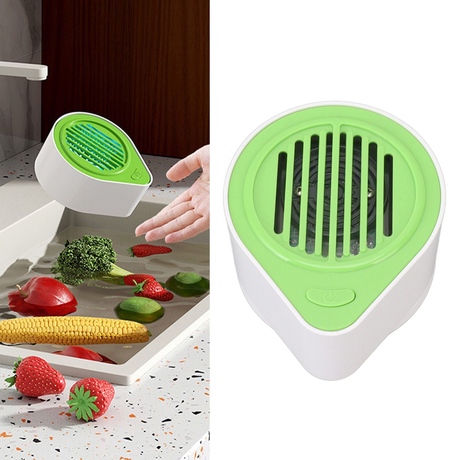 Fruit Vegetable Washing Machine ABS Household Capsule Shape Food Purifier Cleaner