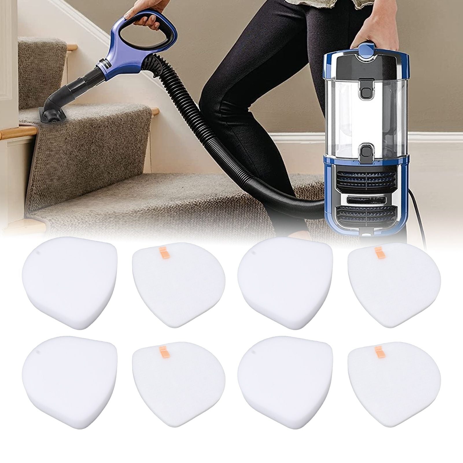 4PCS Vacuum Cleaner Filter Set Foam Felt Filter Accessories Replacement for Shark ZU560 XHEPA560