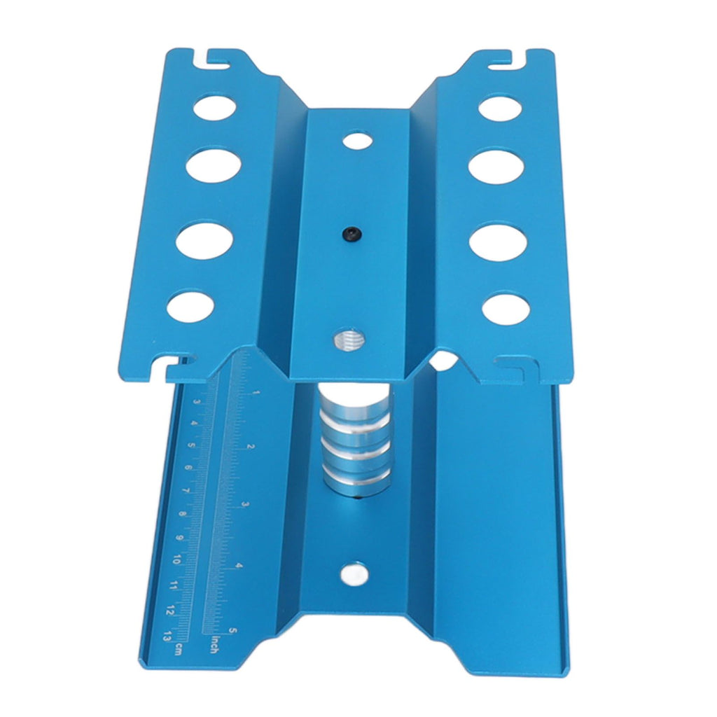 RC Car Work Stand Aluminum Repair Workstation Model Repair Table With Accurate Scale 360 Degree Rotation Blue