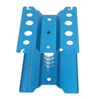 RC Car Work Stand Aluminum Repair Workstation Model Repair Table With Accurate Scale 360 Degree Rotation Blue