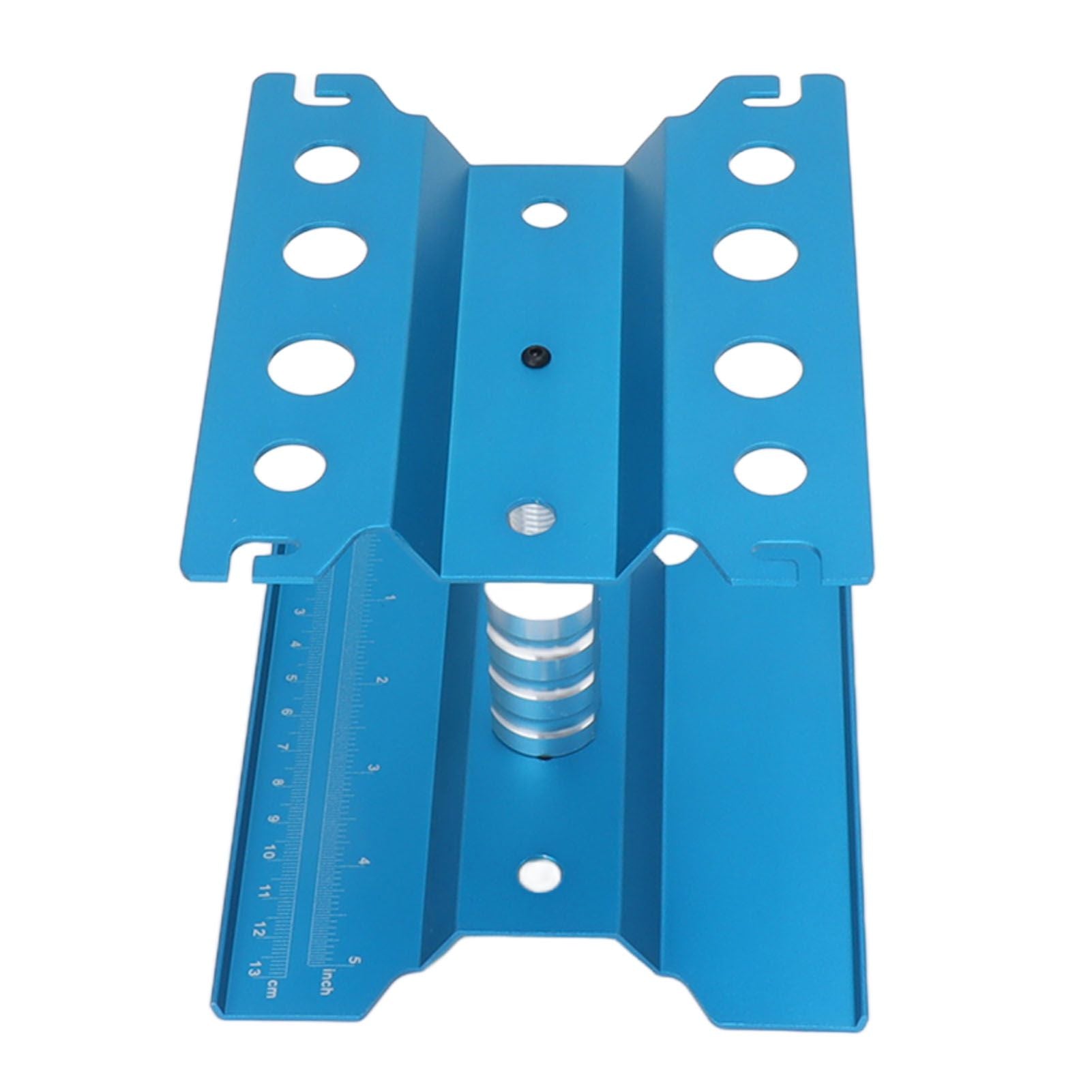 RC Car Work Stand Aluminum Repair Workstation Model Repair Table With Accurate Scale 360 Degree Rotation Blue