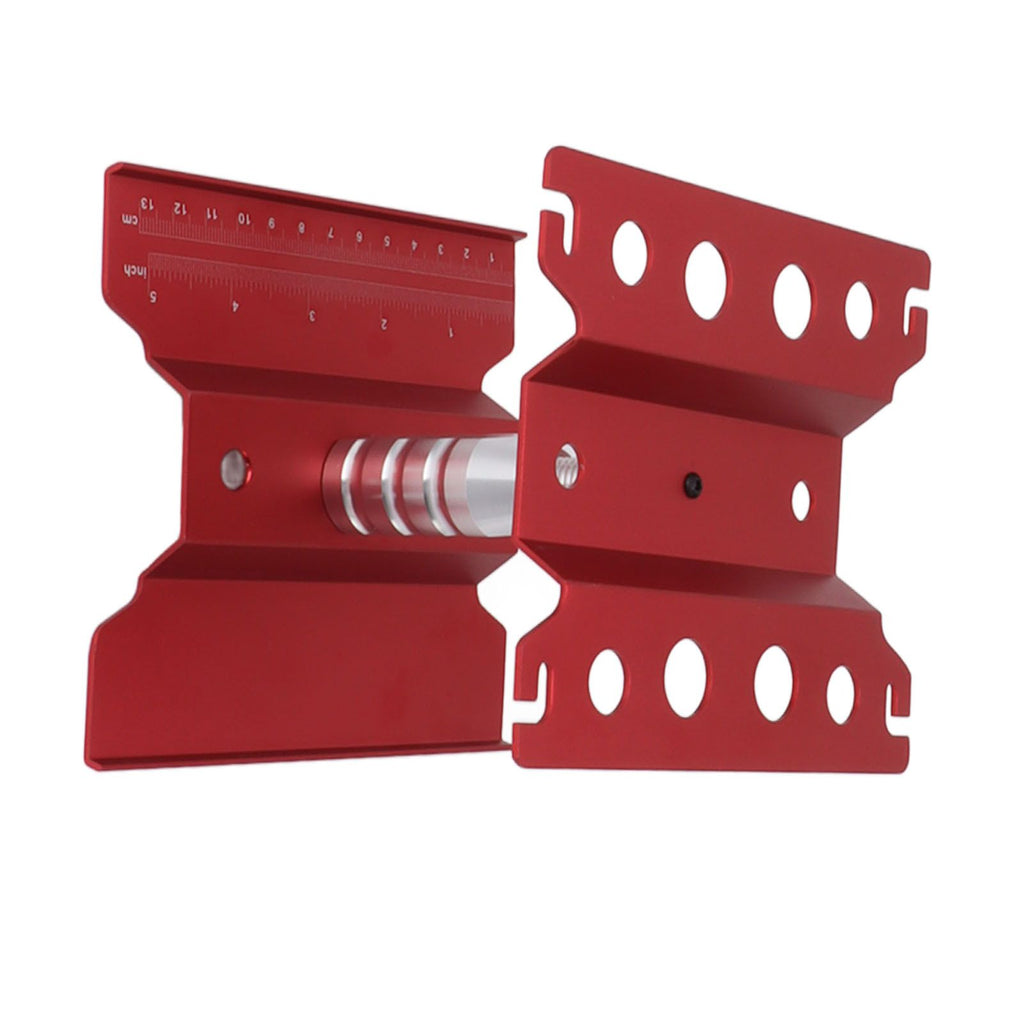 RC Car Work Stand Aluminum Repair Workstation Model Repair Table With Accurate Scale 360 Degree Rotation Red
