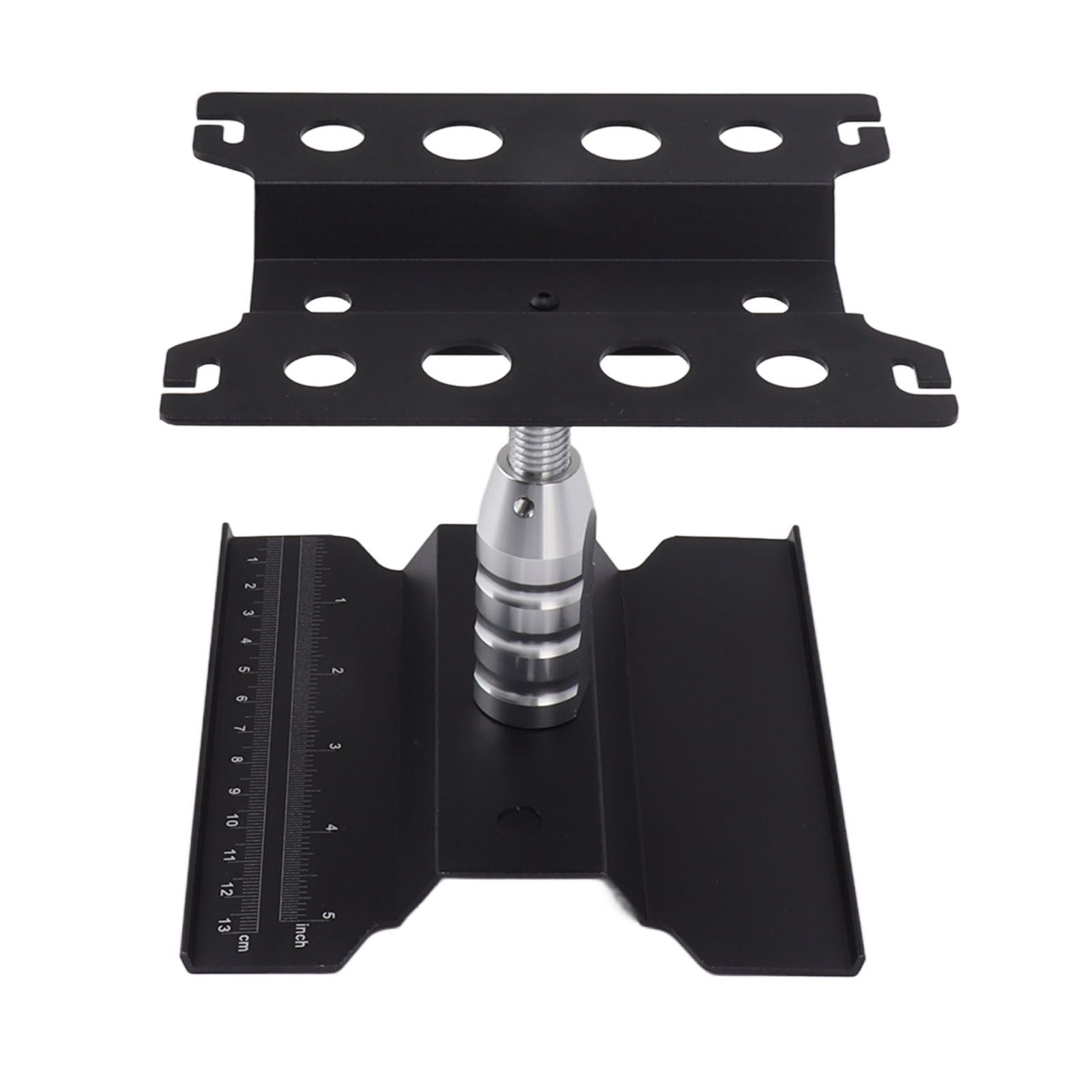 RC Car Work Stand Aluminum Repair Workstation Model Repair Table With Accurate Scale 360 Degree Rotation Black