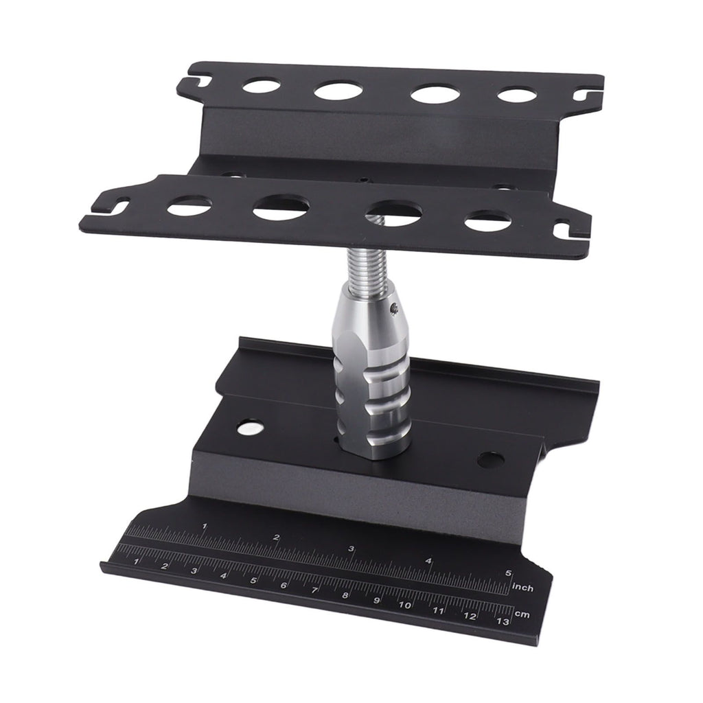 RC Car Work Stand Aluminum Repair Workstation Model Repair Table With Accurate Scale 360 Degree Rotation Black