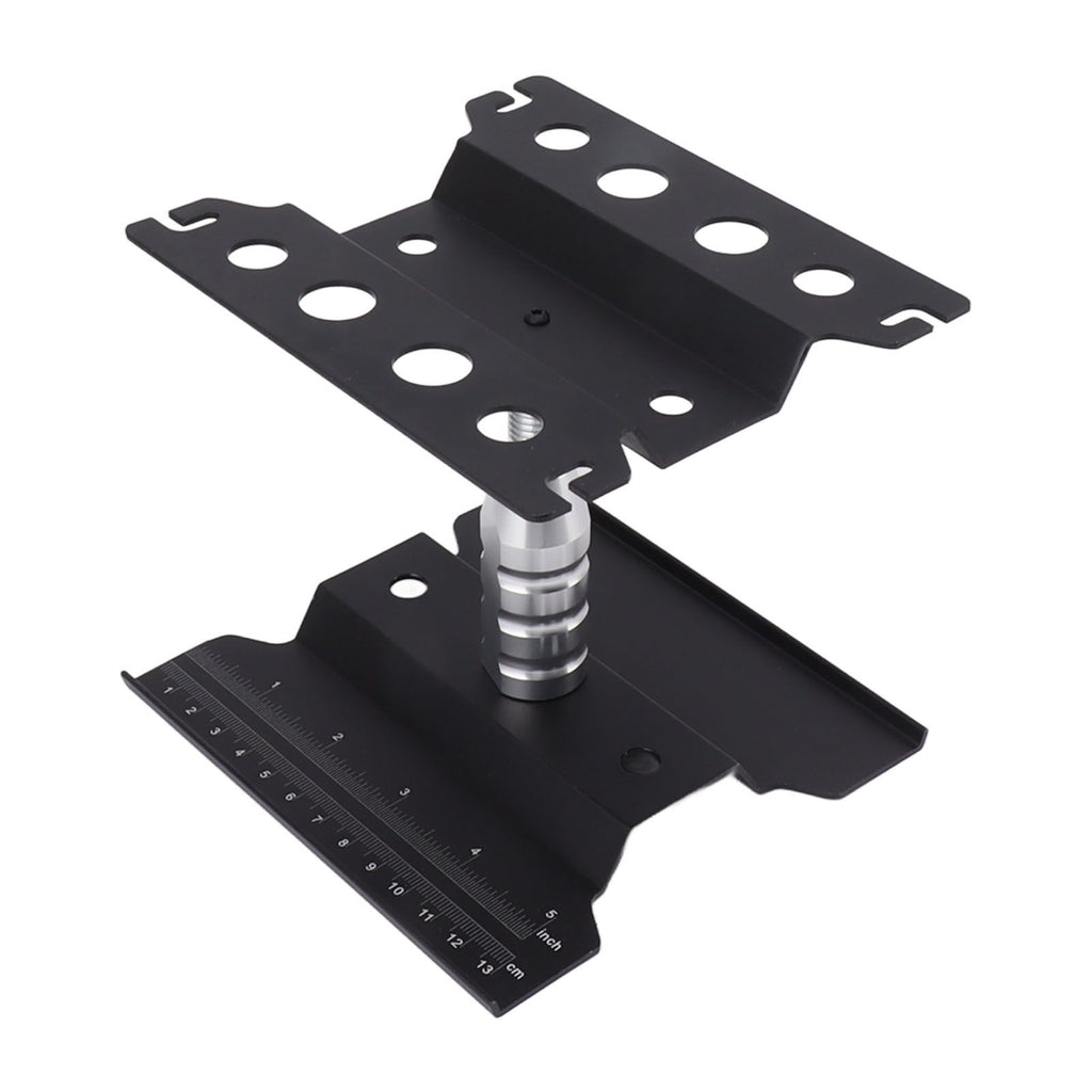 RC Car Work Stand Aluminum Repair Workstation Model Repair Table With Accurate Scale 360 Degree Rotation Black