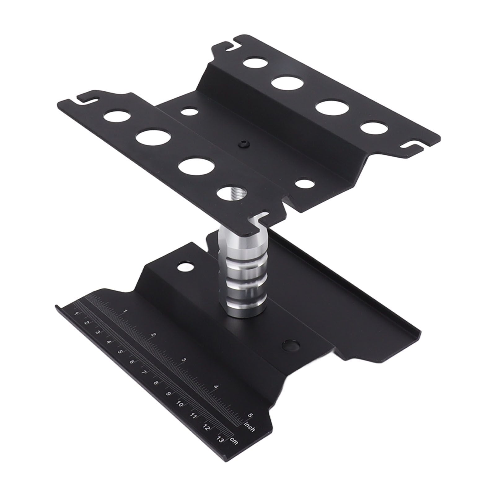 RC Car Work Stand Aluminum Repair Workstation Model Repair Table With Accurate Scale 360 Degree Rotation Black