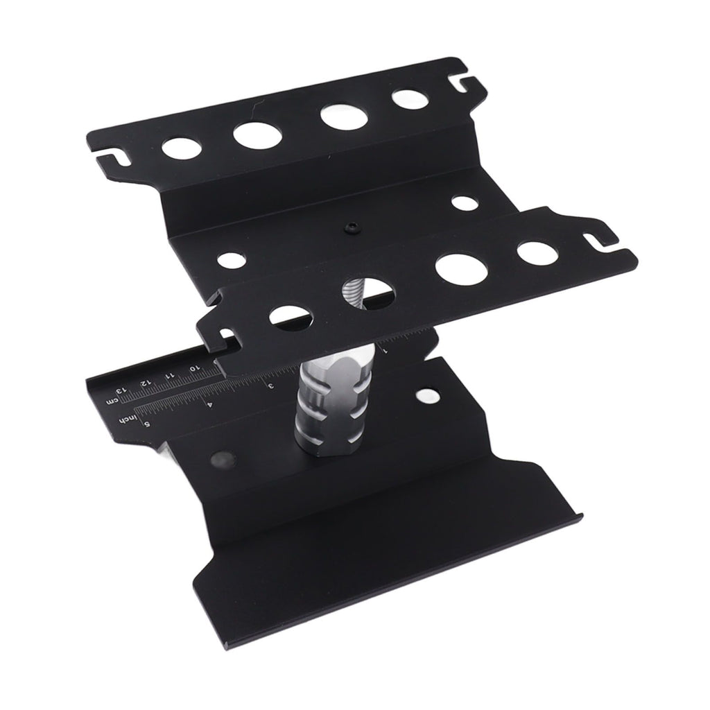 RC Car Work Stand Aluminum Repair Workstation Model Repair Table With Accurate Scale 360 Degree Rotation Black