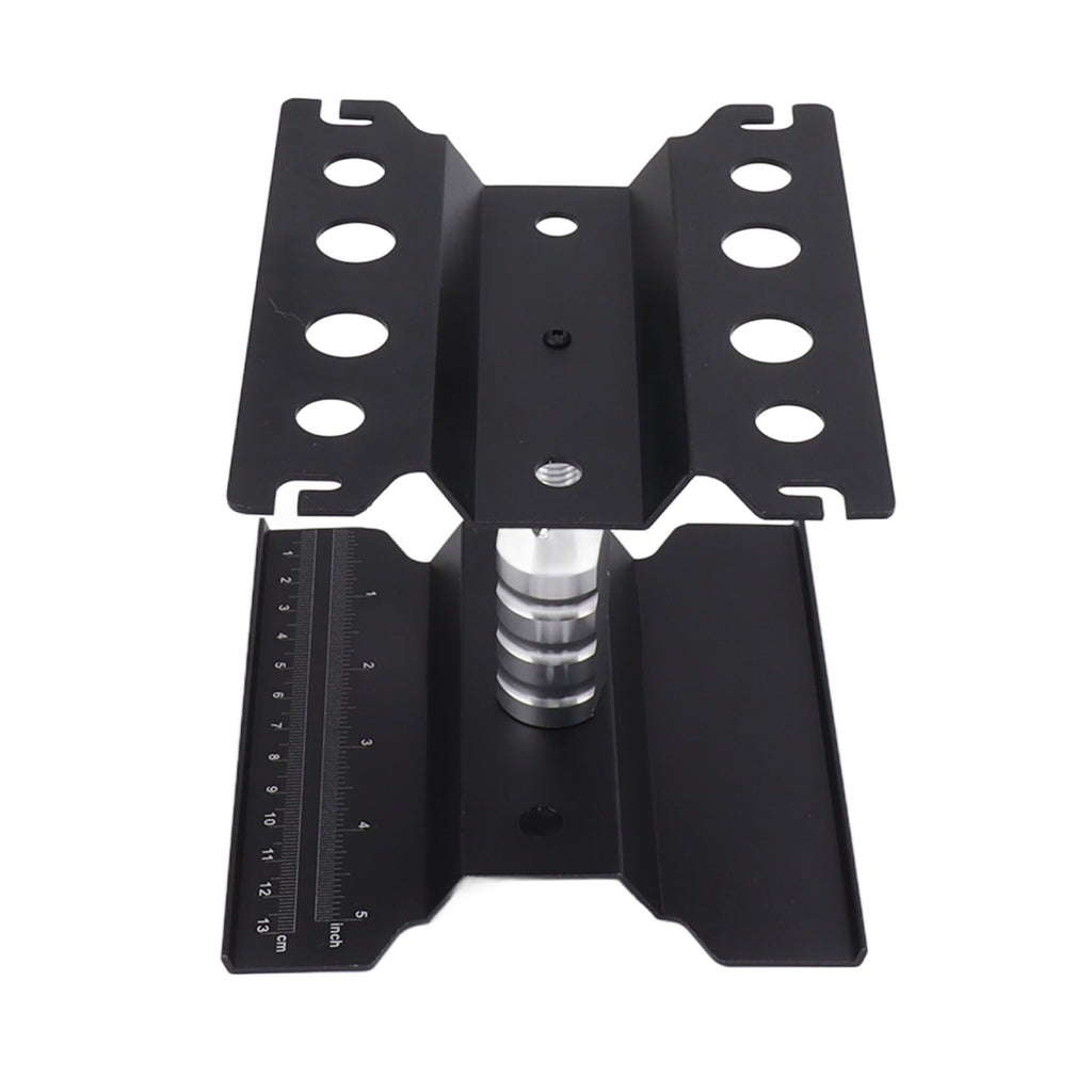 RC Car Work Stand Aluminum Repair Workstation Model Repair Table With Accurate Scale 360 Degree Rotation Black