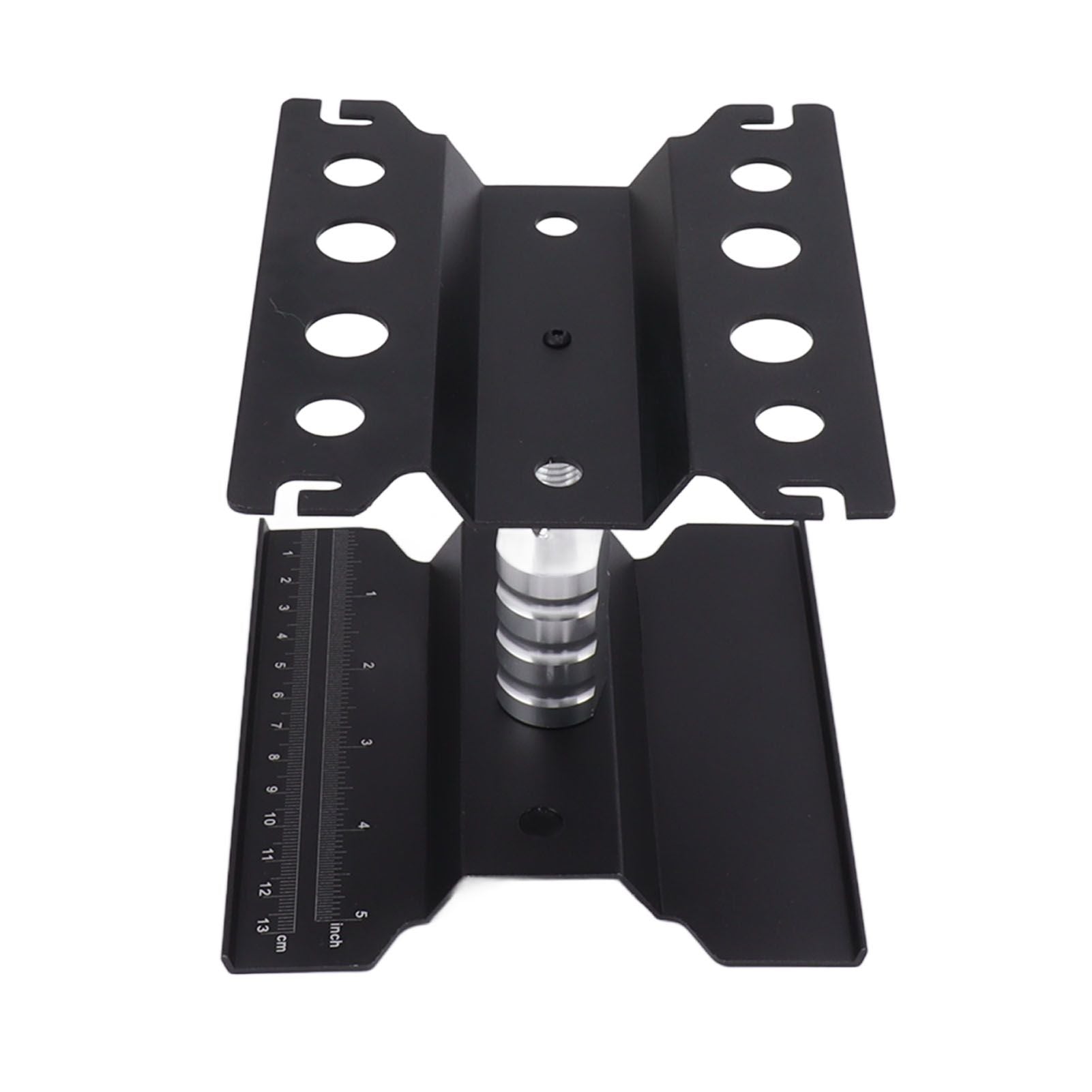 RC Car Work Stand Aluminum Repair Workstation Model Repair Table With Accurate Scale 360 Degree Rotation Black