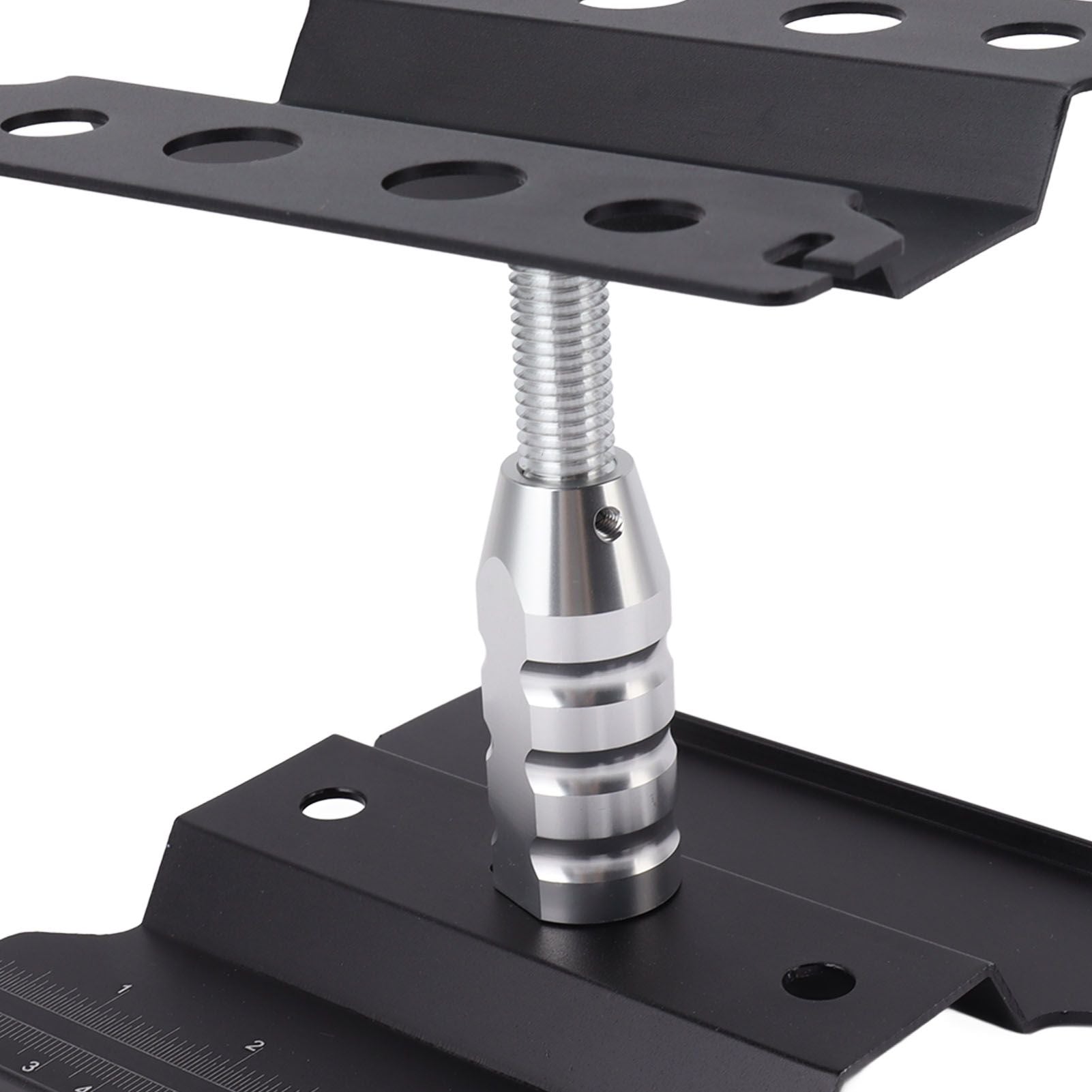 RC Car Work Stand Aluminum Repair Workstation Model Repair Table With Accurate Scale 360 Degree Rotation Black