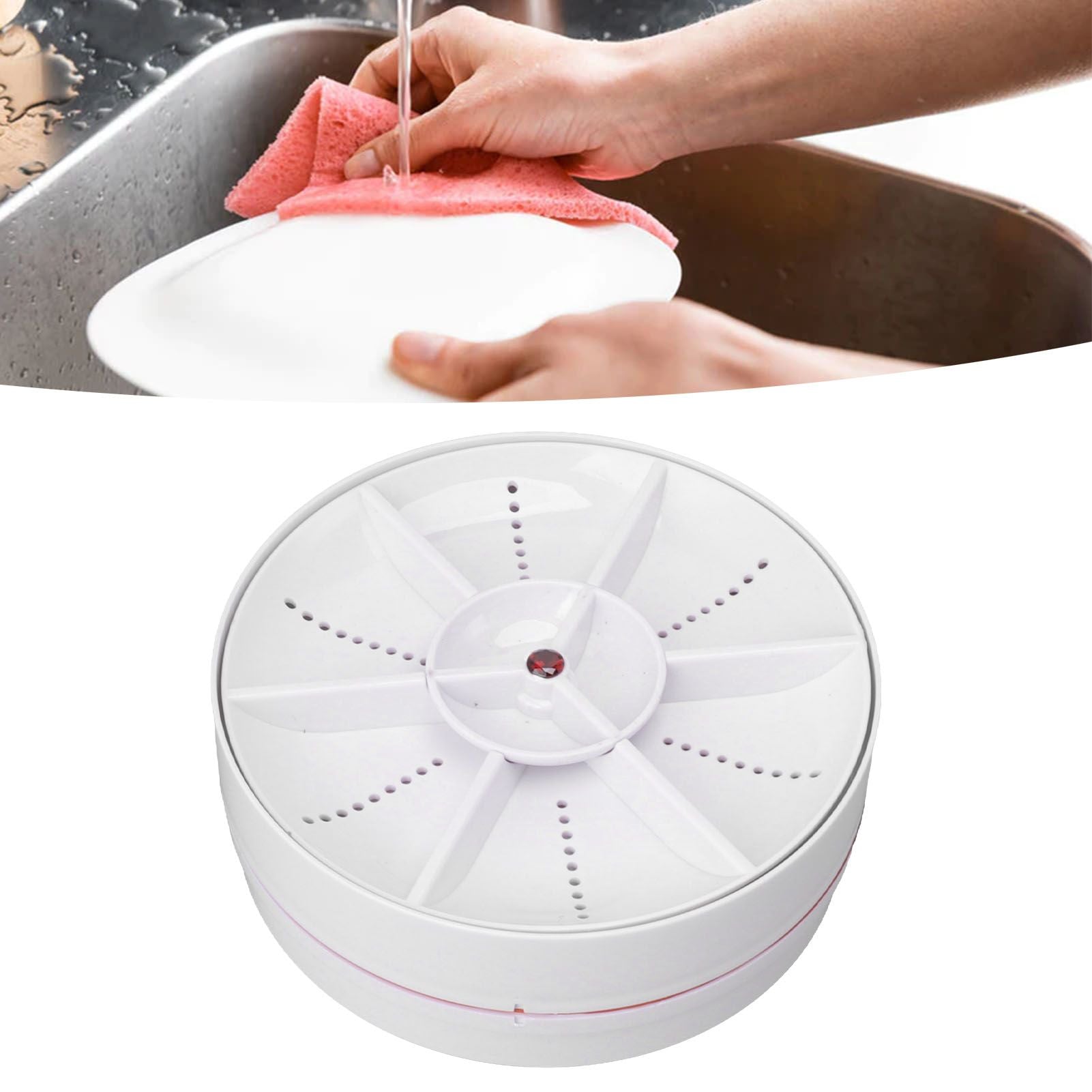 Home Portable Mini Dishwasher Small Installation Free Fruit and Vegetable Washing Machine Wireless Dishwasher Red