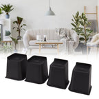4Pcs Furniture Riser 6in Heavy Duty Slip Proof ABS Bed Rise Lift Block for Chair Sofa