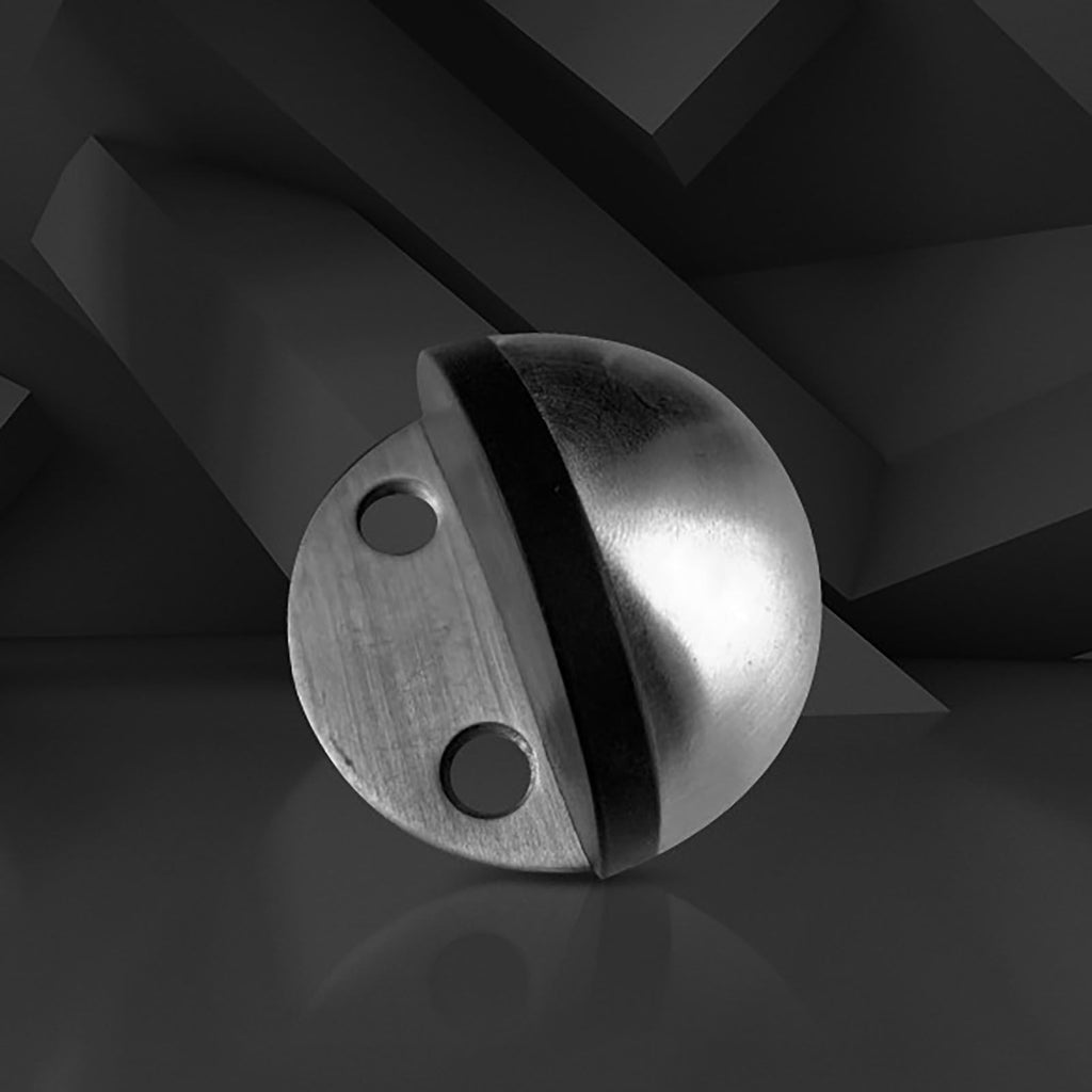 Dome Door Stop 304 Stainless Steel Sound Dampening Floor Door Bumper Punching Free Collision Proof
