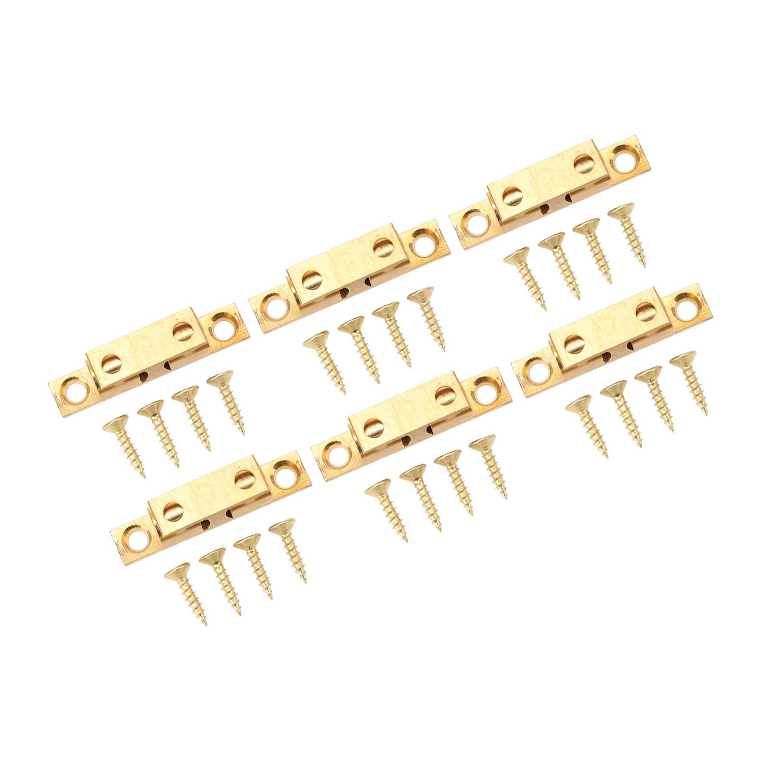 6 Set Cabinet Door Catch Brass Cabinet Door Closet Ball Tension Catch Latch with Gold Screw for Most Cabinets 50mm / 2in