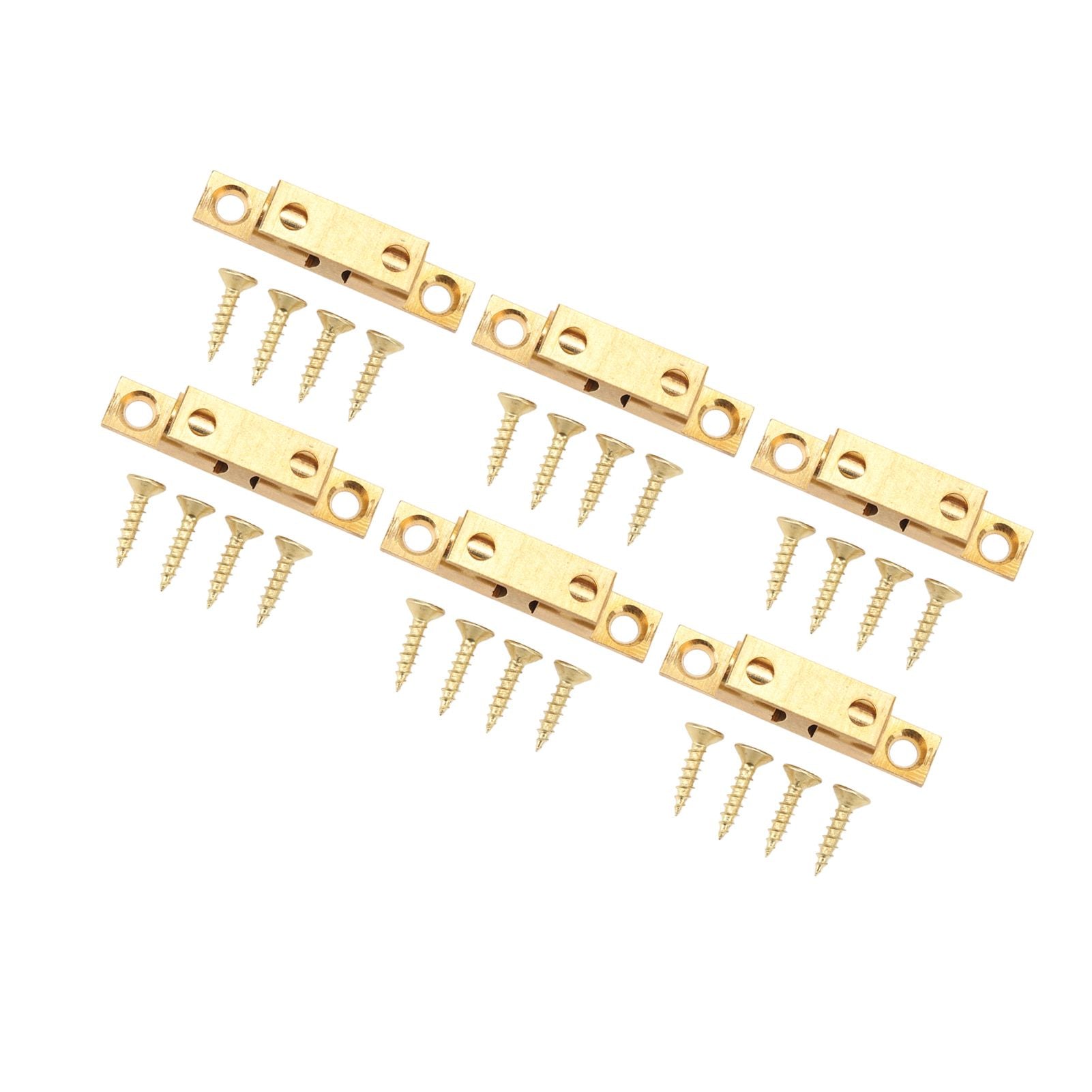 6 Set Cabinet Door Catch Brass Cabinet Door Closet Ball Tension Catch Latch with Gold Screw for Most Cabinets 50mm / 2in