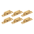 6 Set Cabinet Door Catch Brass Cabinet Door Closet Ball Tension Catch Latch with Gold Screw for Most Cabinets 50mm / 2in