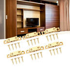 6 Set Cabinet Door Catch Brass Cabinet Door Closet Ball Tension Catch Latch with Gold Screw for Most Cabinets 50mm / 2in