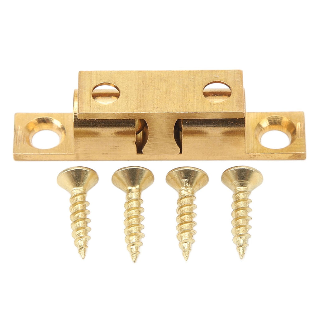 6 Set Cabinet Door Catch Brass Cabinet Door Closet Ball Tension Catch Latch with Gold Screw for Most Cabinets 50mm / 2in