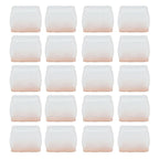 20Pcs Chair Leg Protector for Hardwood Floor Rubber Felt Furniture Pad Cover Non Scratches Noise Transparent Rectangle S