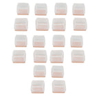 20Pcs Chair Leg Protector for Hardwood Floor Rubber Felt Furniture Pad Cover Non Scratches Noise Transparent Rectangle S