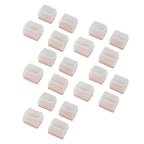 20Pcs Chair Leg Protector for Hardwood Floor Rubber Felt Furniture Pad Cover Non Scratches Noise Transparent Rectangle S