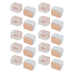 20Pcs Chair Leg Protector for Hardwood Floor Rubber Felt Furniture Pad Cover Non Scratches Noise Transparent Rectangle S
