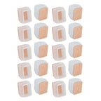 20Pcs Chair Leg Protector for Hardwood Floor Rubber Felt Furniture Pad Cover Non Scratches Noise Transparent Rectangle S