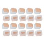 20Pcs Chair Leg Protector for Hardwood Floor Rubber Felt Furniture Pad Cover Non Scratches Noise Transparent Rectangle S