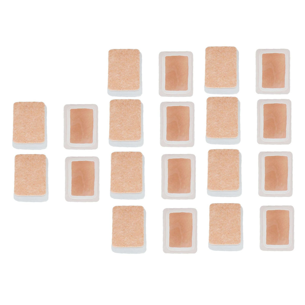20Pcs Chair Leg Protector for Hardwood Floor Rubber Felt Furniture Pad Cover Non Scratches Noise Transparent Rectangle S