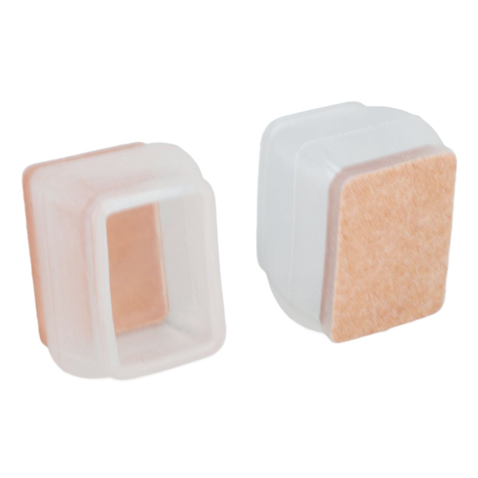 20Pcs Chair Leg Protector for Hardwood Floor Rubber Felt Furniture Pad Cover Non Scratches Noise Transparent Rectangle S