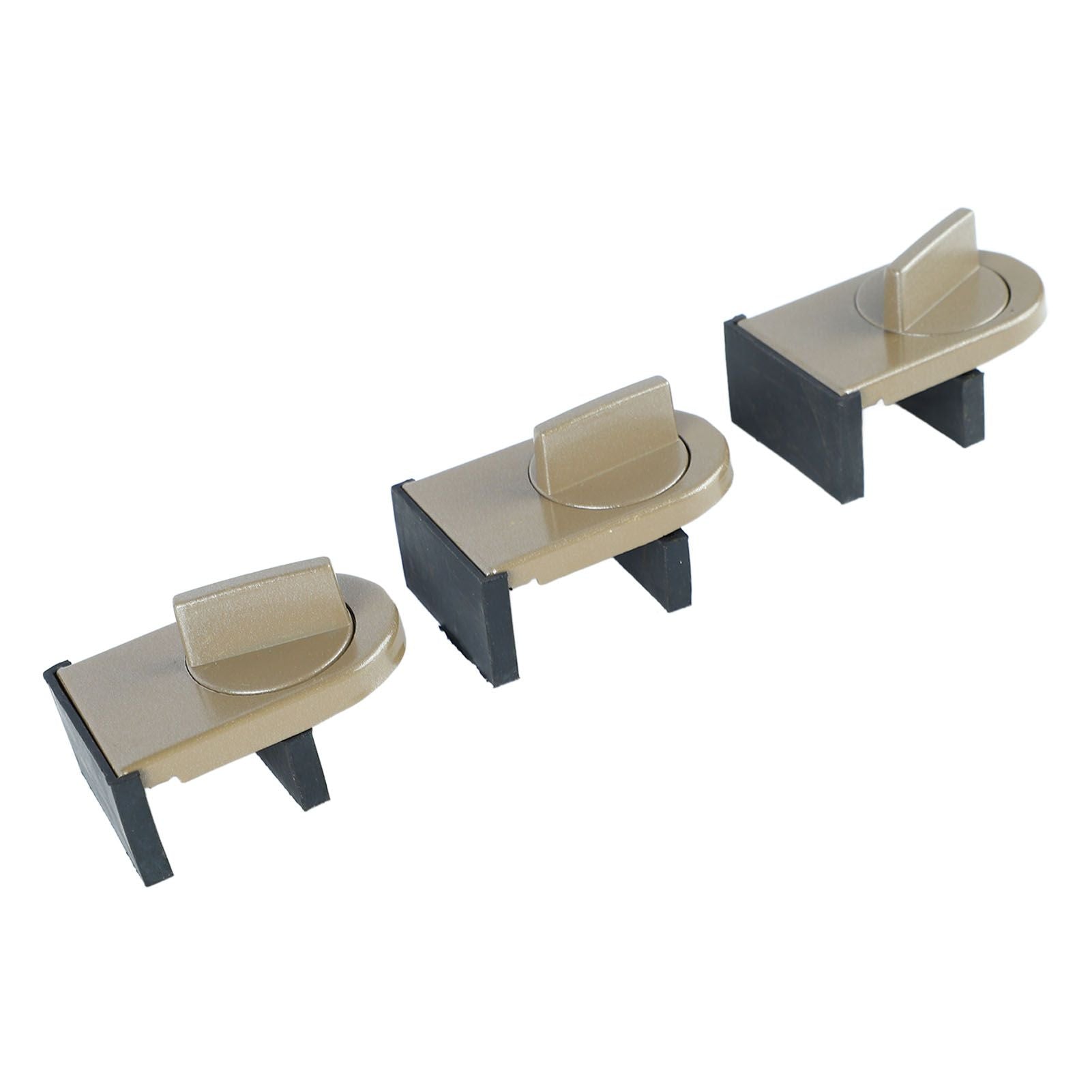 3PCS Sliding Window Locks Aluminum Alloy Safety Lock for Home Bedroom Bathroom Office Brown